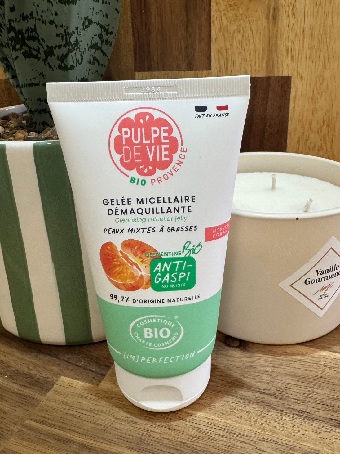 Gelée micellaire démaquillante à la Clémentine BIO anti-gaspi - 150ml