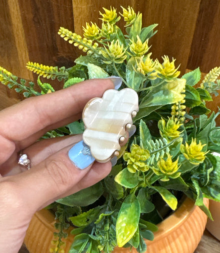 Pince à cheveux petit nuage crème