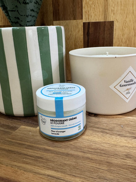 Déodorant crème le poudré : fleur d'oranger et lavande
