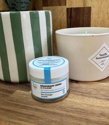 Déodorant crème le poudré : fleur d'oranger et lavande