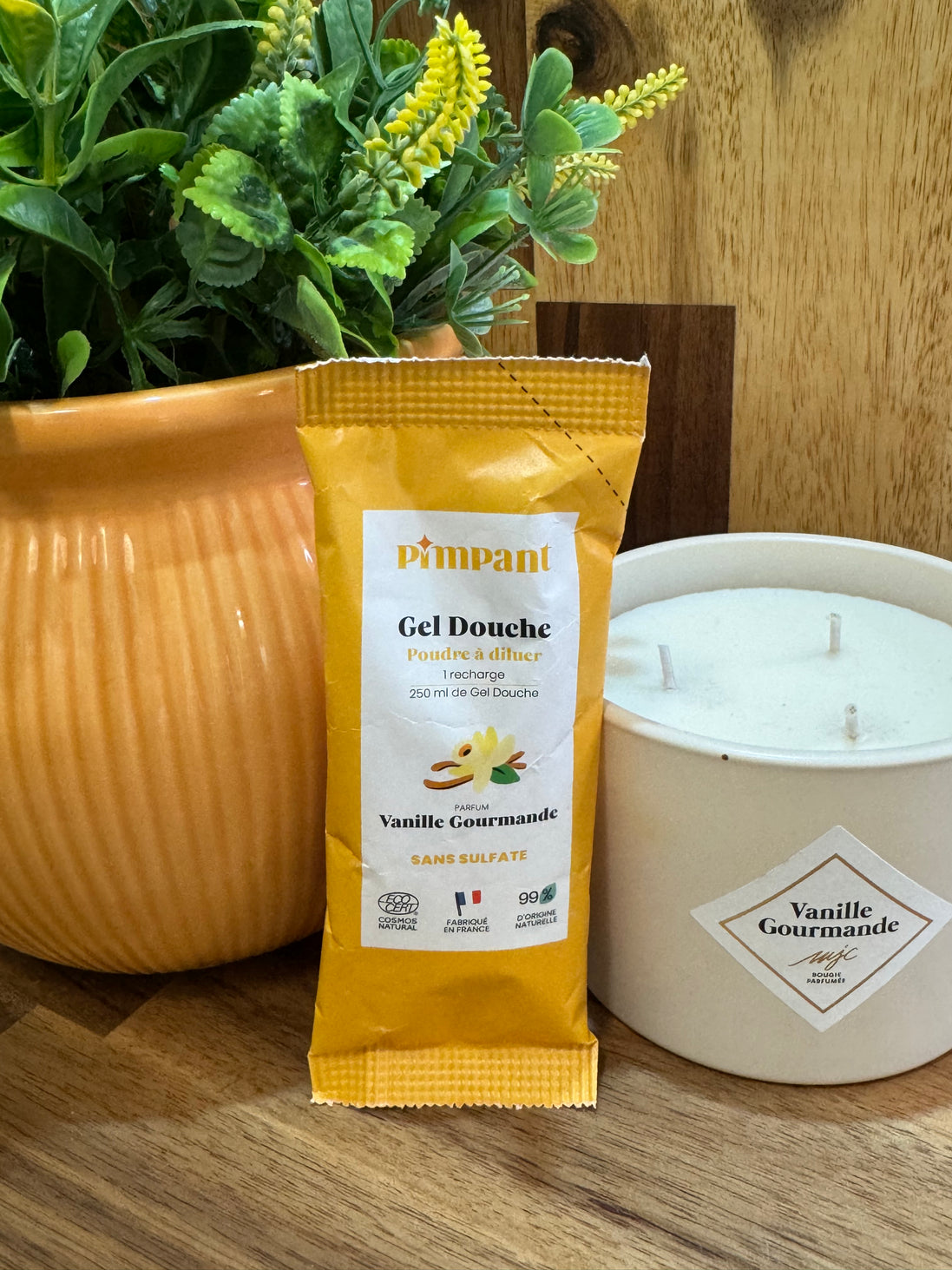 Berlingot recharge Gel douche en poudre à diluer - parfum vanille gourmande