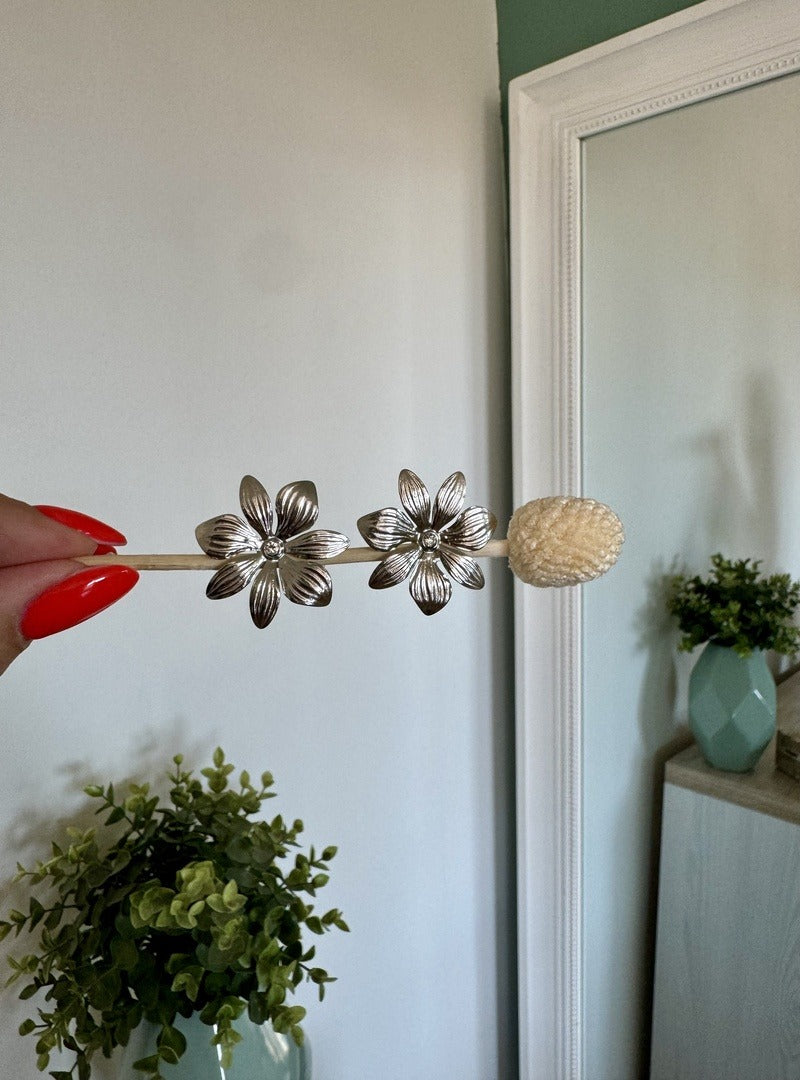 Boucles Camélia - Argent