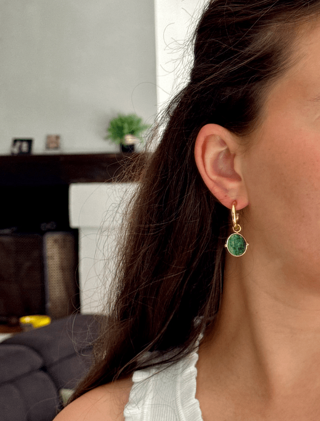 Boucles Ginette - Pierre de Rubis Zoiste