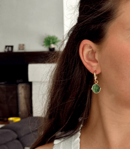 Boucles Ginette - Pierre de Rubis Zoiste