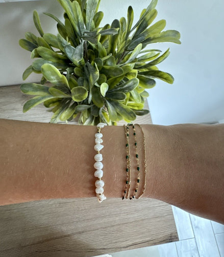 Choker/Bracelet 2 tours Vanessa - Vert