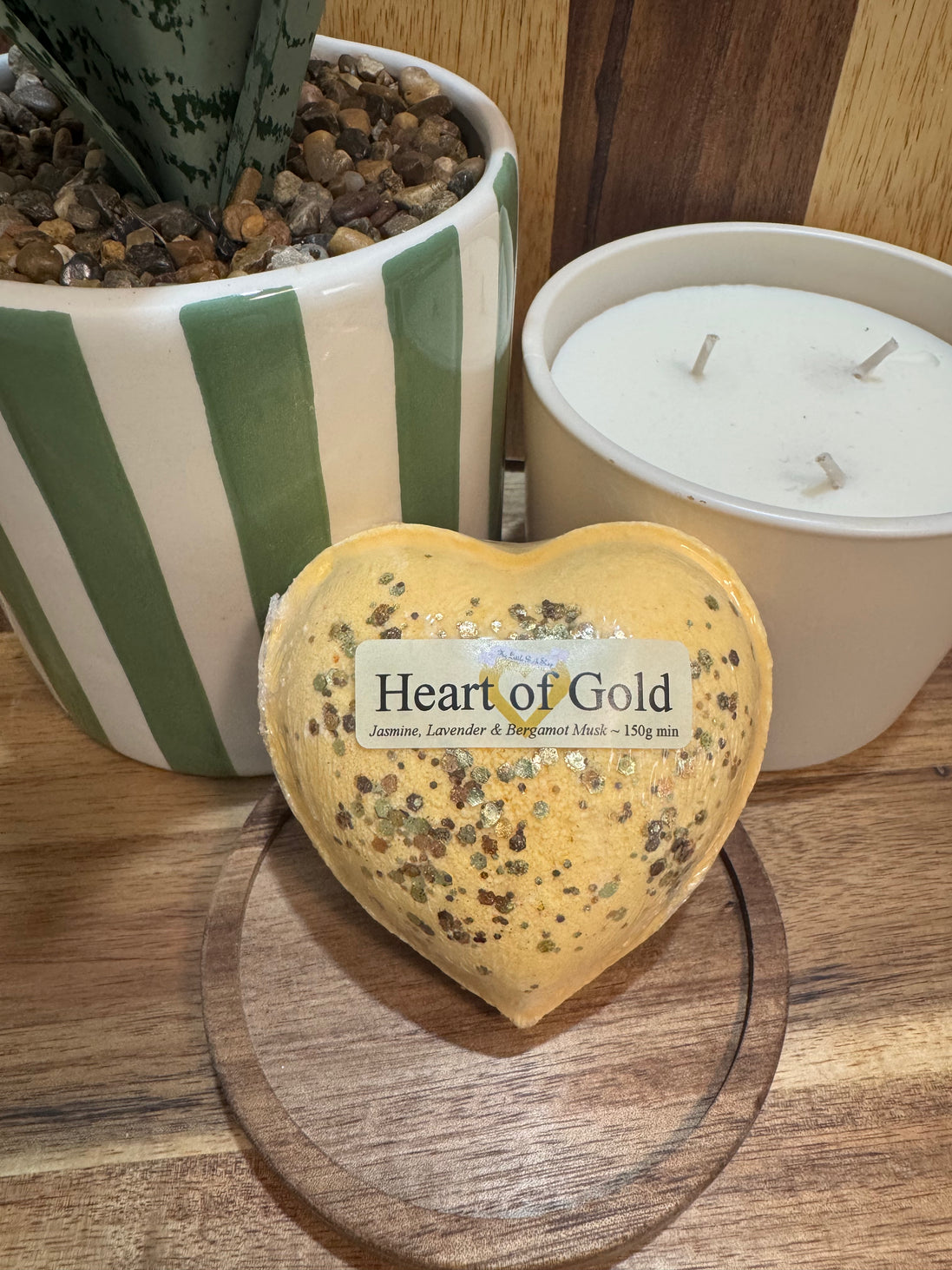 Bombe de bain cœur gold