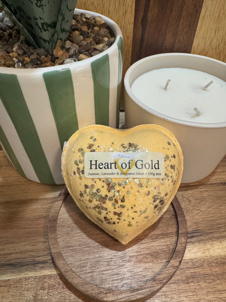 Bombe de bain cœur gold