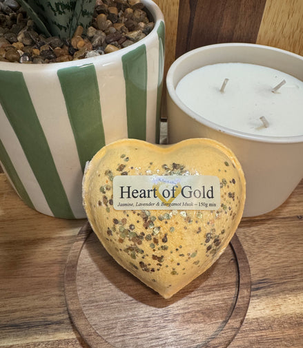 Bombe de bain cœur gold