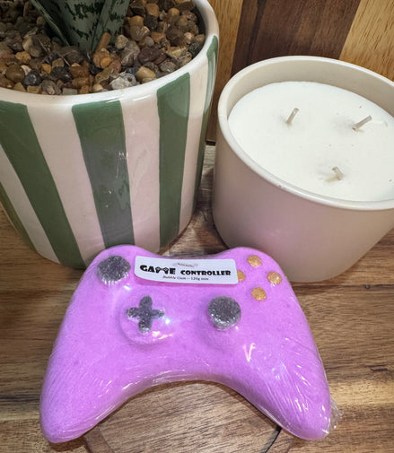 Bombe de bain manette de jeu rose