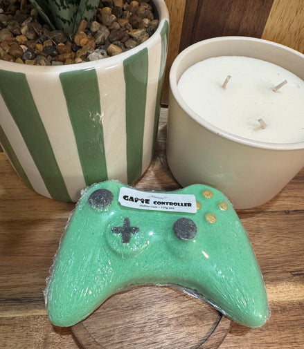Bombe de bain manette de jeu verte