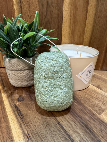Éponge konjac XL corps Thé Vert