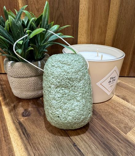 Éponge konjac XL corps Thé Vert