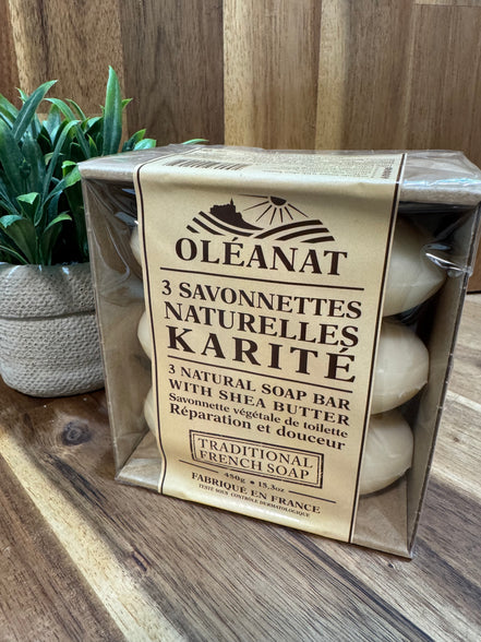 TRIO SAVONNETTES KARITE NATURELLES 150G OLEANAT