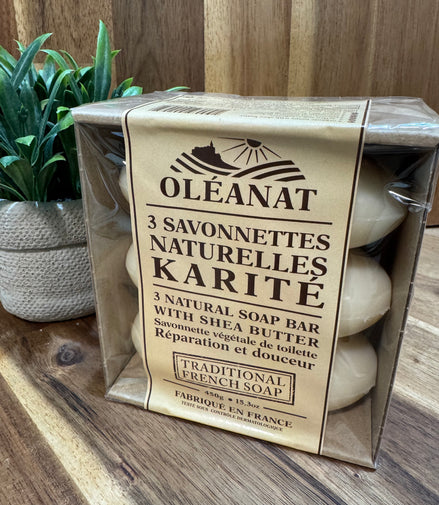 TRIO SAVONNETTES KARITE NATURELLES 150G OLEANAT