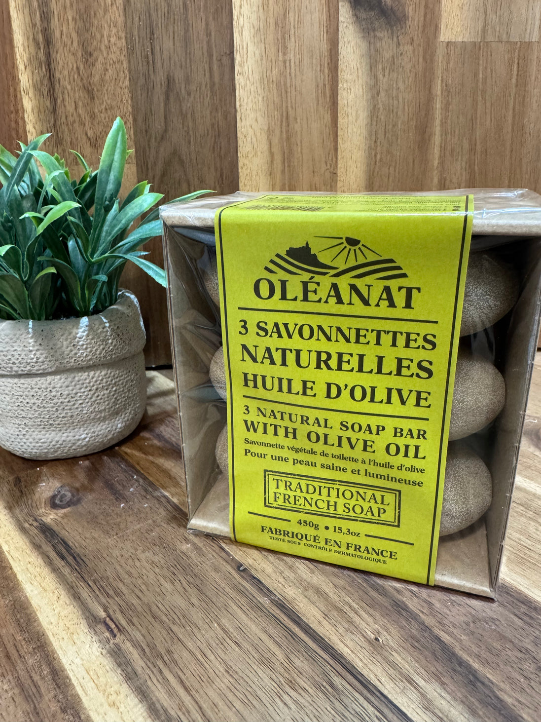 TRIO SAVONNETTES OLIVE NATURELLES 150G OLEANAT