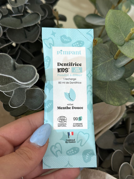Recharge Dentifrice Menthe Douce Kids poudre à diluer 8gr