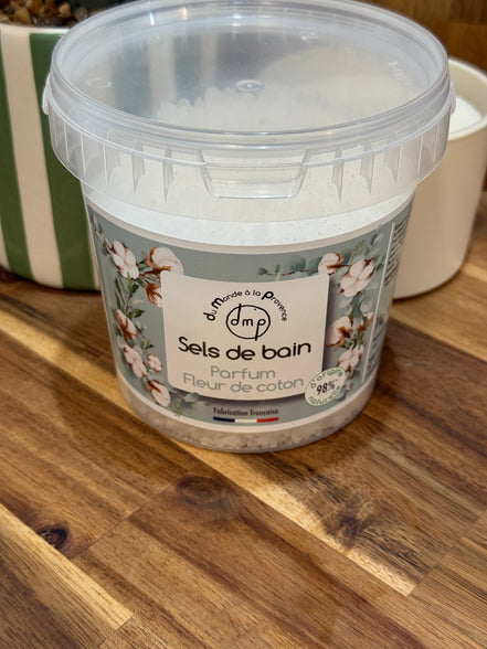 Sel de bain parfum fleur de coton 1 kg