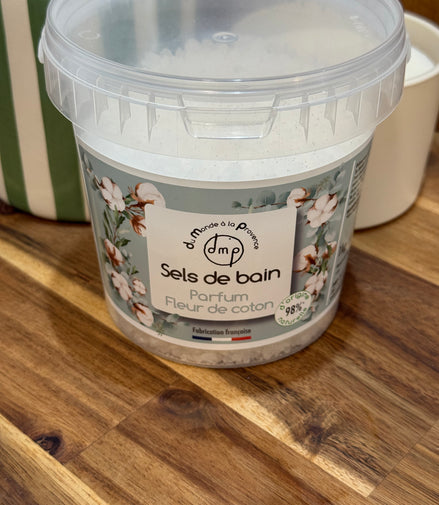 Sel de bain parfum fleur de coton 1 kg