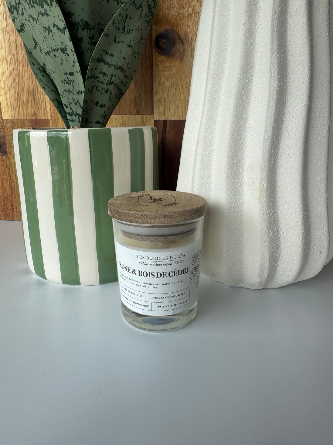 Bougie Rose & Bois de Cèdre - Petite