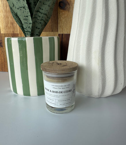 Bougie Rose & Bois de Cèdre - Petite