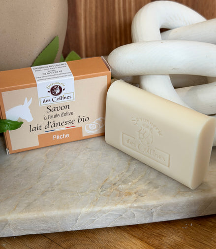 Savon au lait d'ânesse Pêche