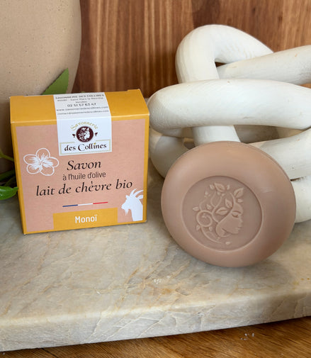 Savon lait de chèvre parfum Monoï