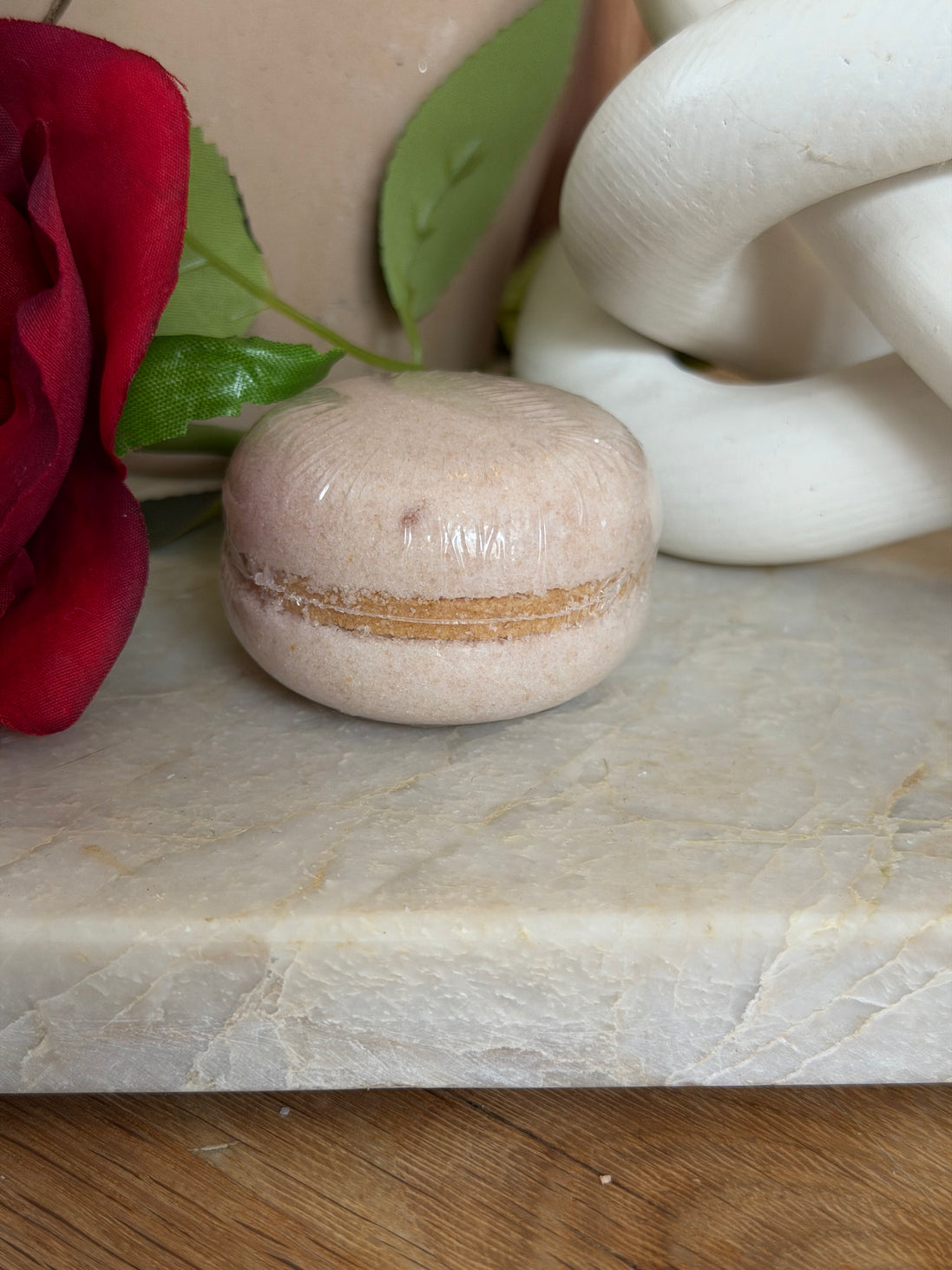 Macaron de bain effervescent parfum monoï