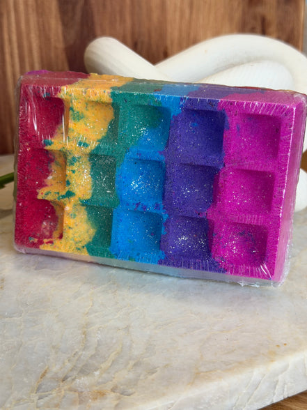Bombe de bain arc-en-ciel Waffle