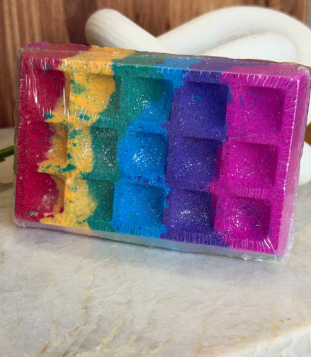 Bombe de bain arc-en-ciel Waffle