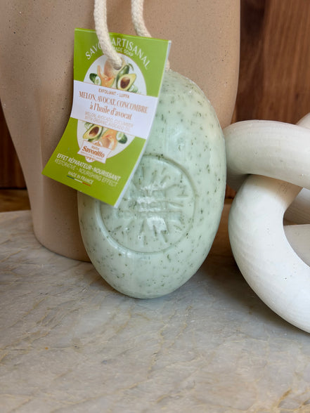 Savon Ovale sur Corde Melon-Avocat-Concombre 200g