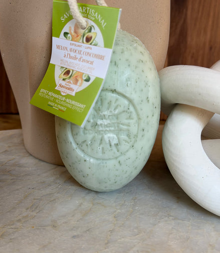 Savon Ovale sur Corde Melon-Avocat-Concombre 200g