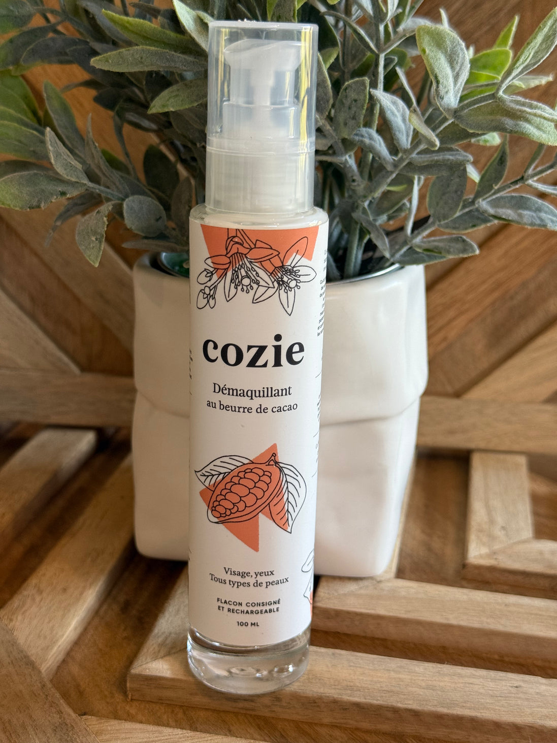 Lait démaquillant au beurre de cacao
