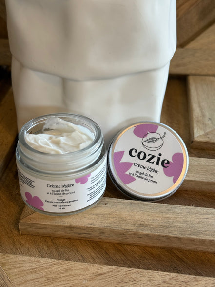 Crème légère visage au gel de lin et à l’huile de prune