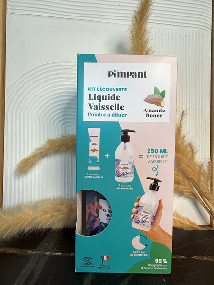 Kit Découverte Liquide Vaisselle Amande (1 bouteille + 1 stick)