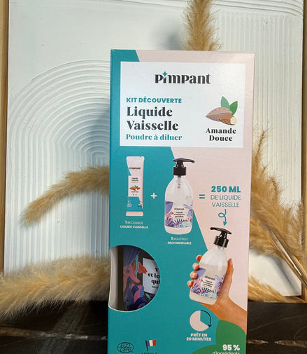 Kit Découverte Liquide Vaisselle Amande (1 bouteille + 1 stick)