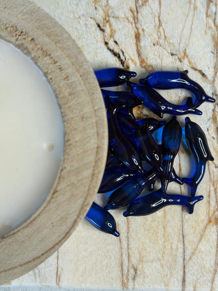 Perle de bain dauphin marine