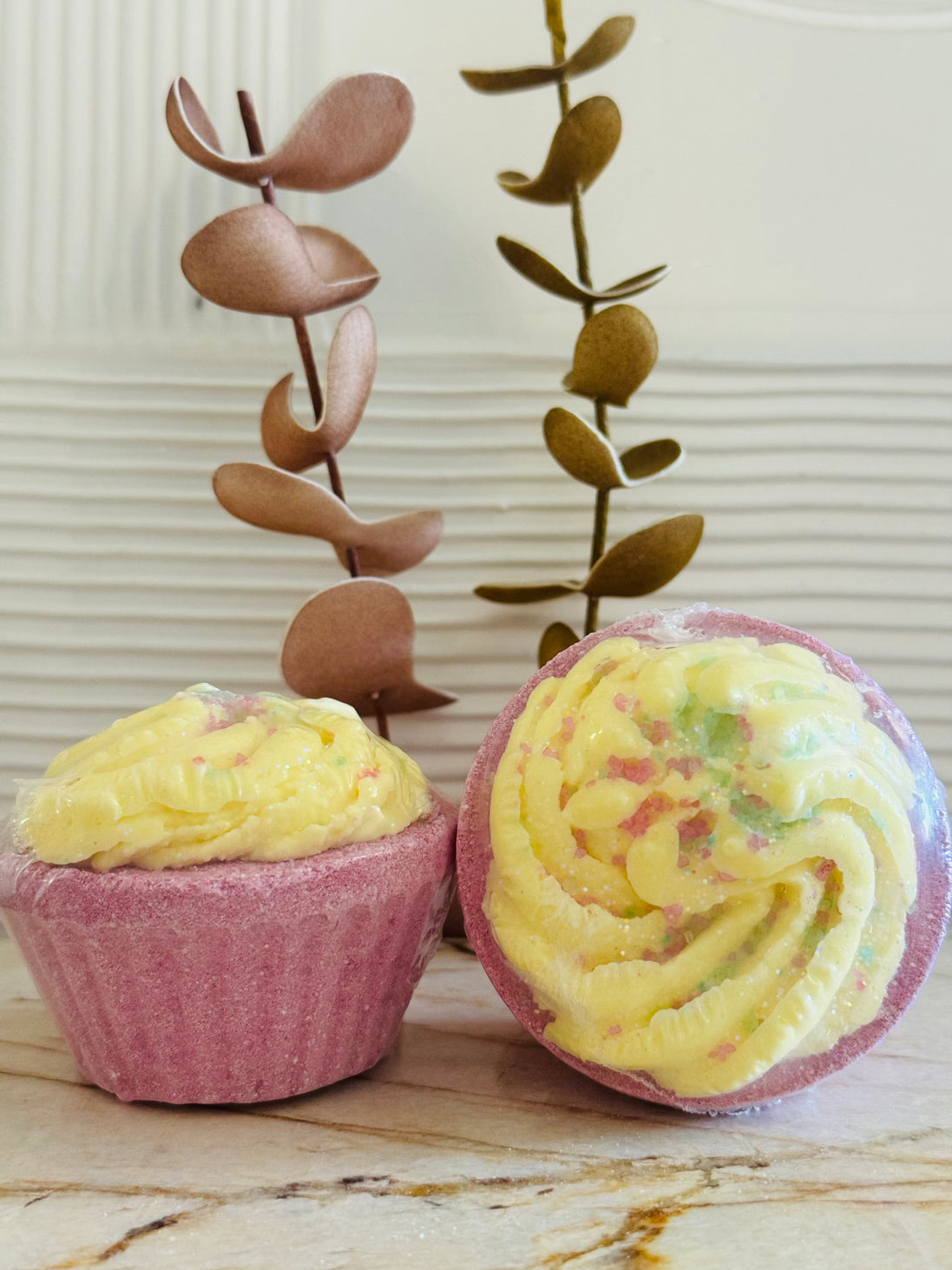 Fondant de bain crème fouetté rhubarbe