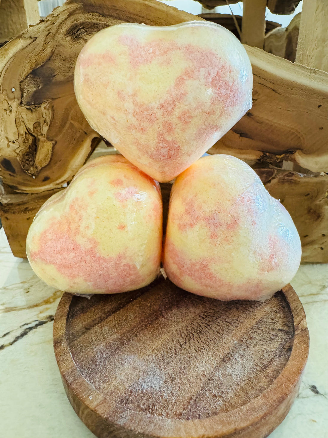 Coeur de bain pomme