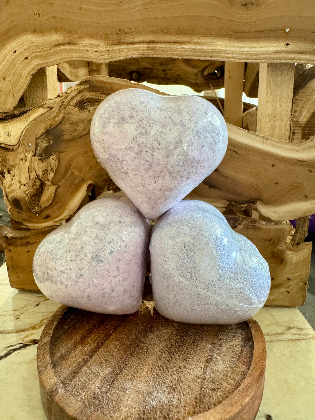 Coeur de bain lavande