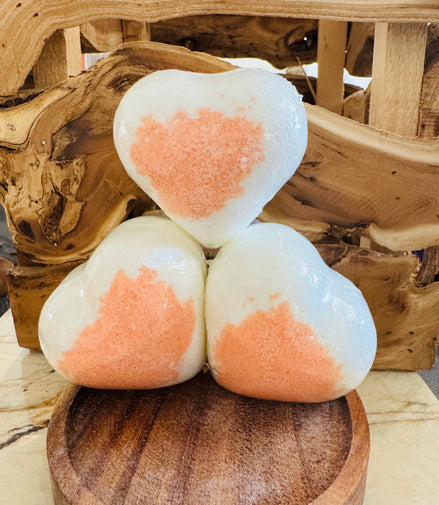 Coeur de bain orange