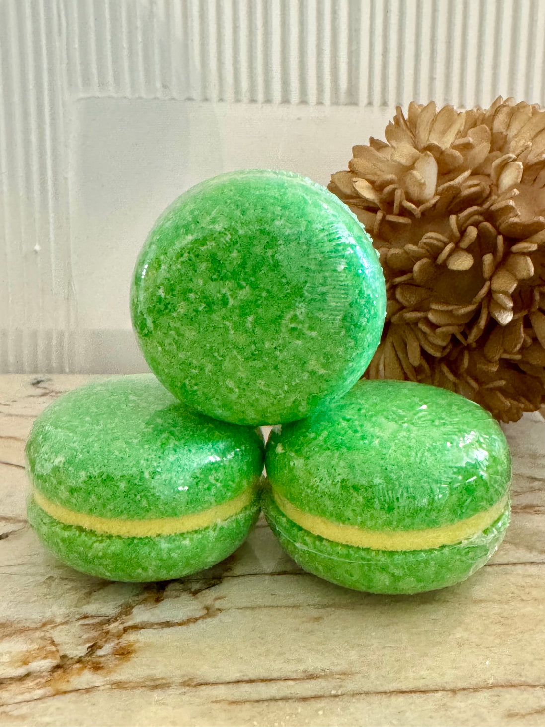 Macaron de bain pomme