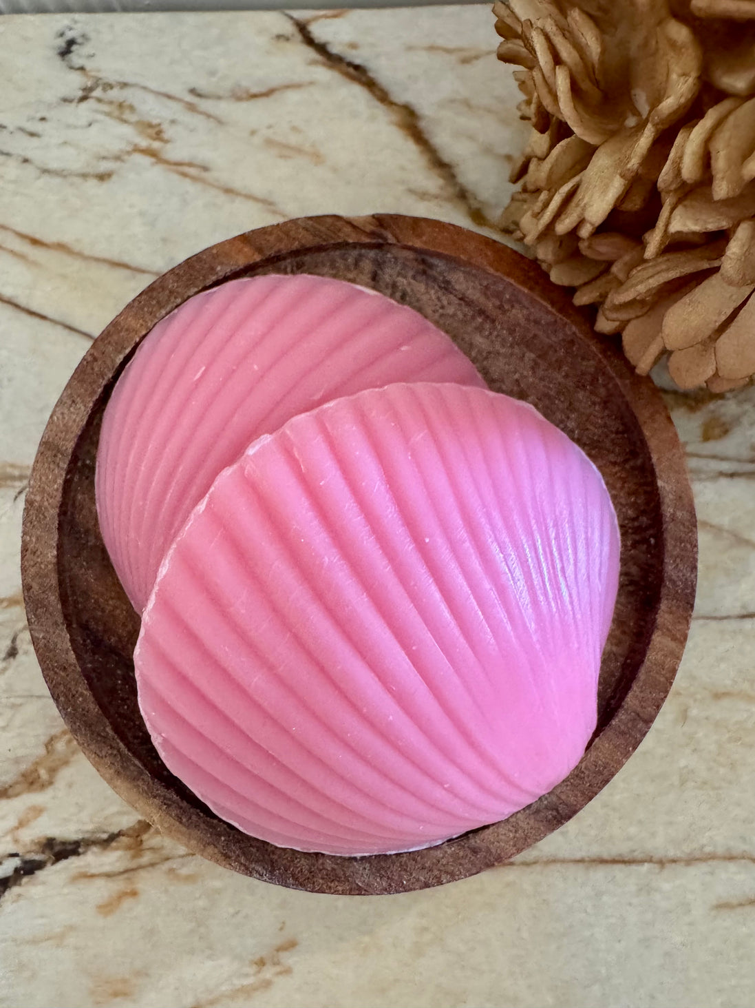 Petit savon coquillage rose