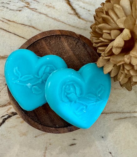 Petit coeur bleue fleur marine