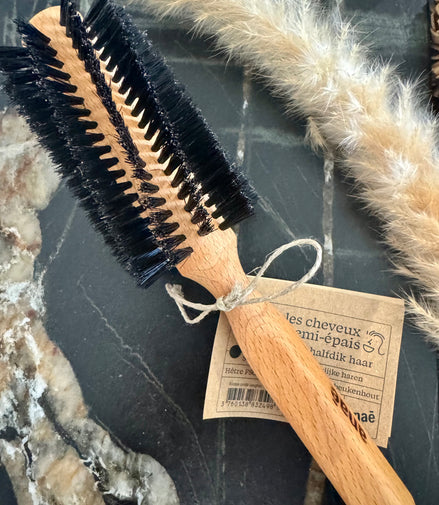 Brosse Cheveux Ronde - Bois Et Poils De Sanglier