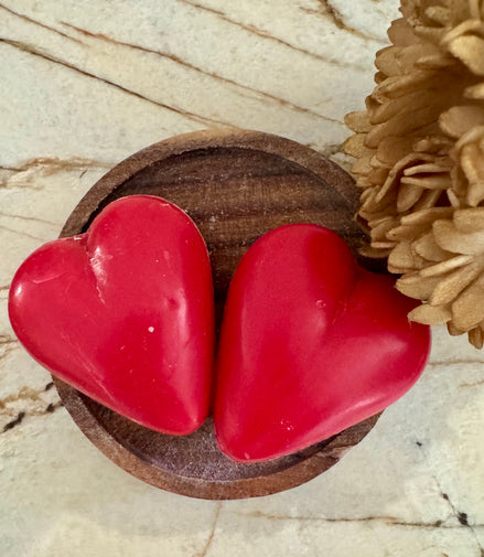 Petit savon coeur rouge cerise