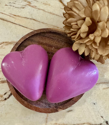 Petit savon coeur violet lavande