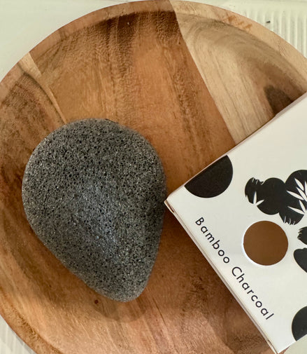 Éponge Konjac en forme de Goutte - Charbon de Bambou - Anti-bactérien