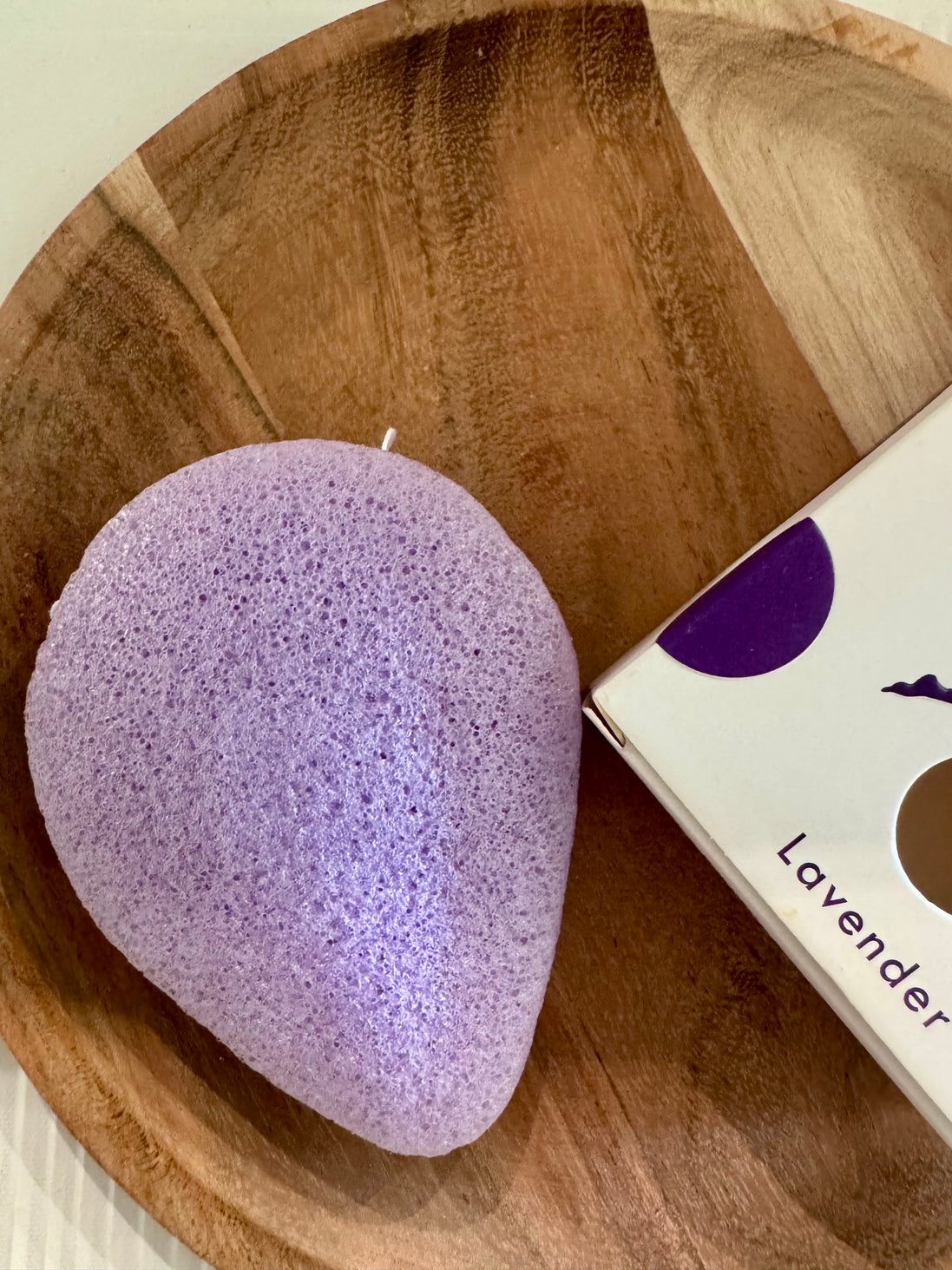 Éponge Konjac en forme de Goutte - Lavande - Apaisant