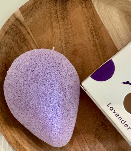 Éponge Konjac en forme de Goutte - Lavande - Apaisant