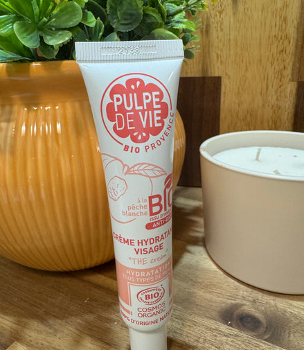 Hydra-crème lactée à la Pêche BIO anti-gaspi – 40ml